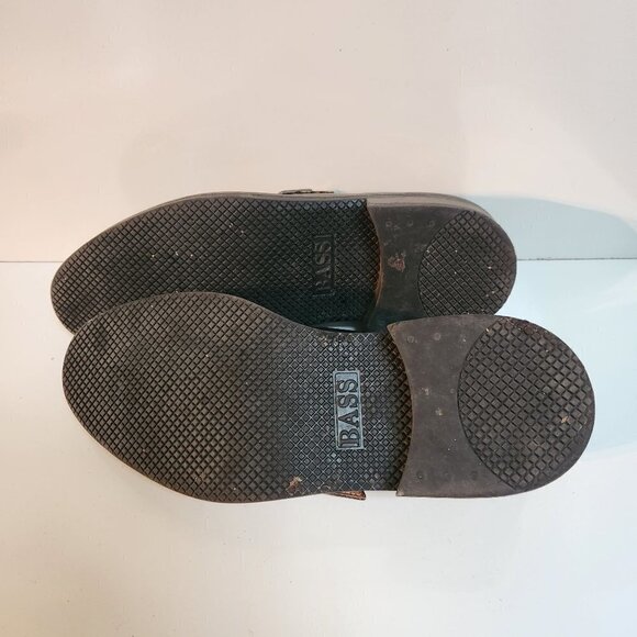 Bass Vintage Black Leather Made In Italy Single Monk Strap Dress Shoes Size 12M - Picture 6 of 9